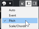 Menu Couleurs des segments VariAudio