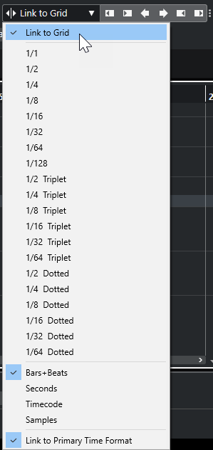 Nudge Settings pop-up menu