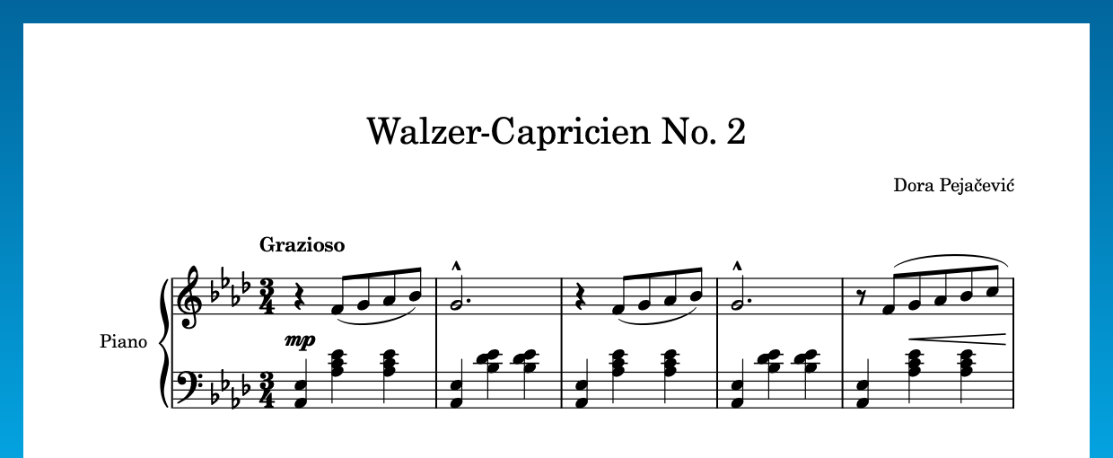 Start of the piece with flow heading hidden