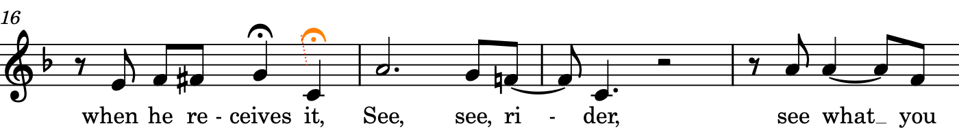 Fermatas input in bar 16