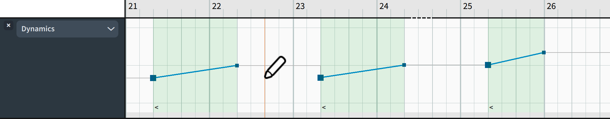 Drawing in a dynamic point