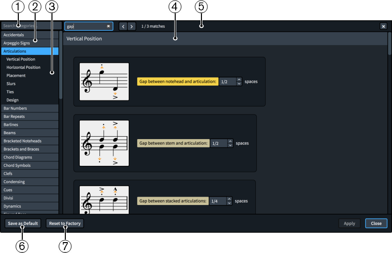 Engraving Options dialog