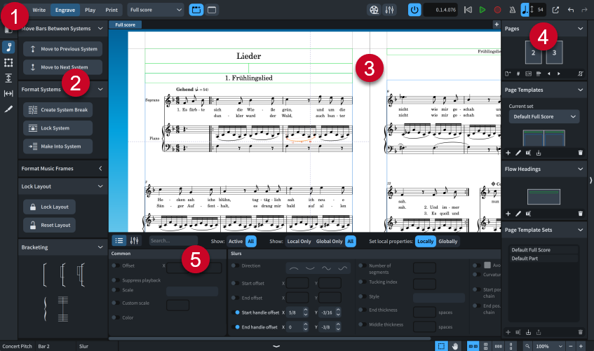 Casella degli strumenti e pannelli in modalità Tipografia