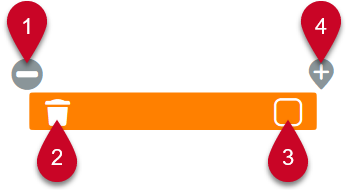 System track with buttons labelled