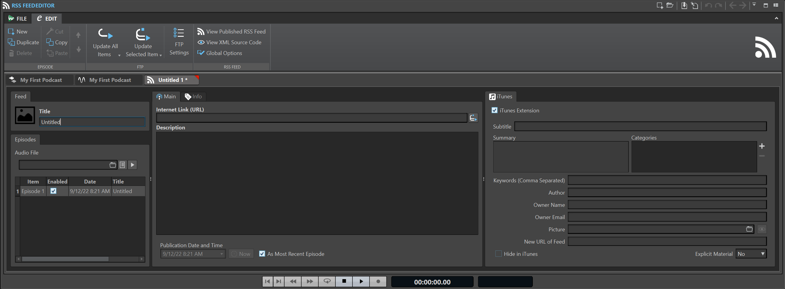 RSS Feed Editor